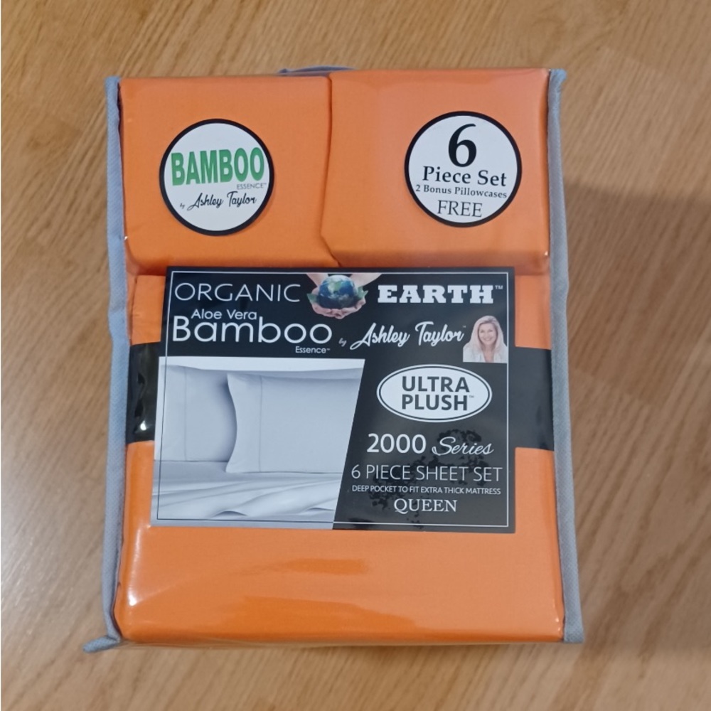 🆕Ashley Taylor  Organic Earth 6-PC Queen Sheet
